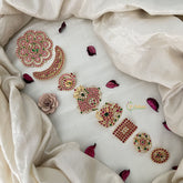 Vriksham Bridal Jada Billa Set in 1 Gram Gold Kemp Stone Design-G19631